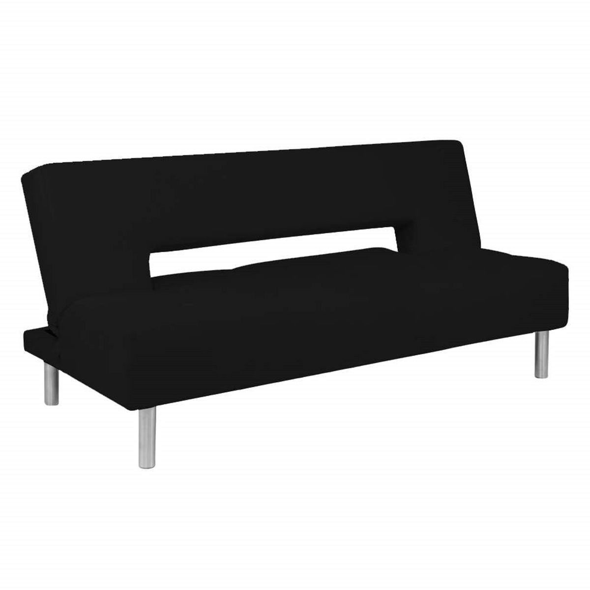 SOFA MARKET - Sofa Cama Michigan 3 Puestos Tela Negro