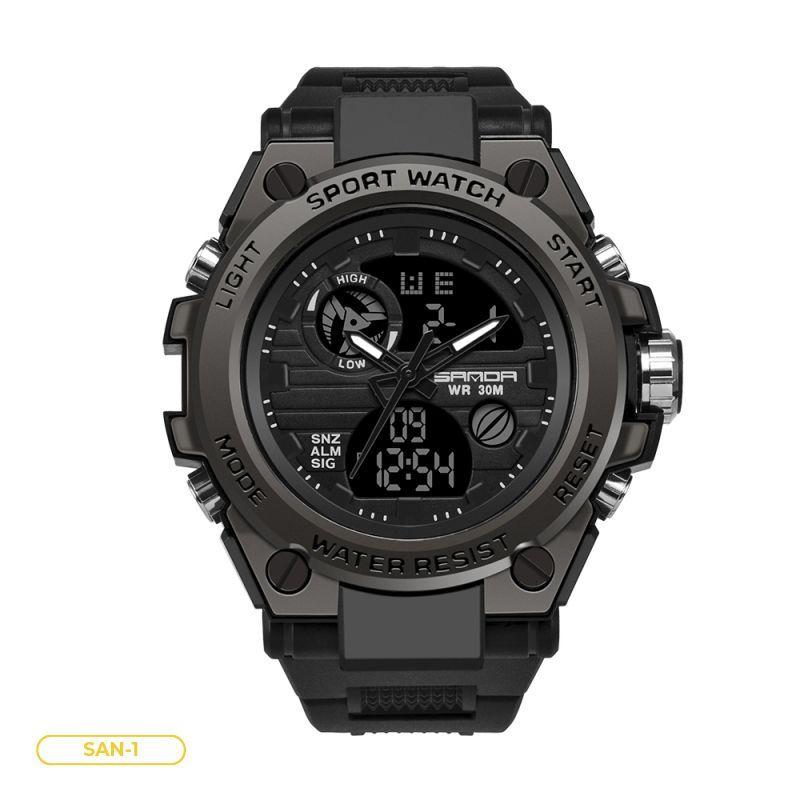 SANDA - RELOJ HOMBRE SANDA - DEPORTIVO NEGRO 739