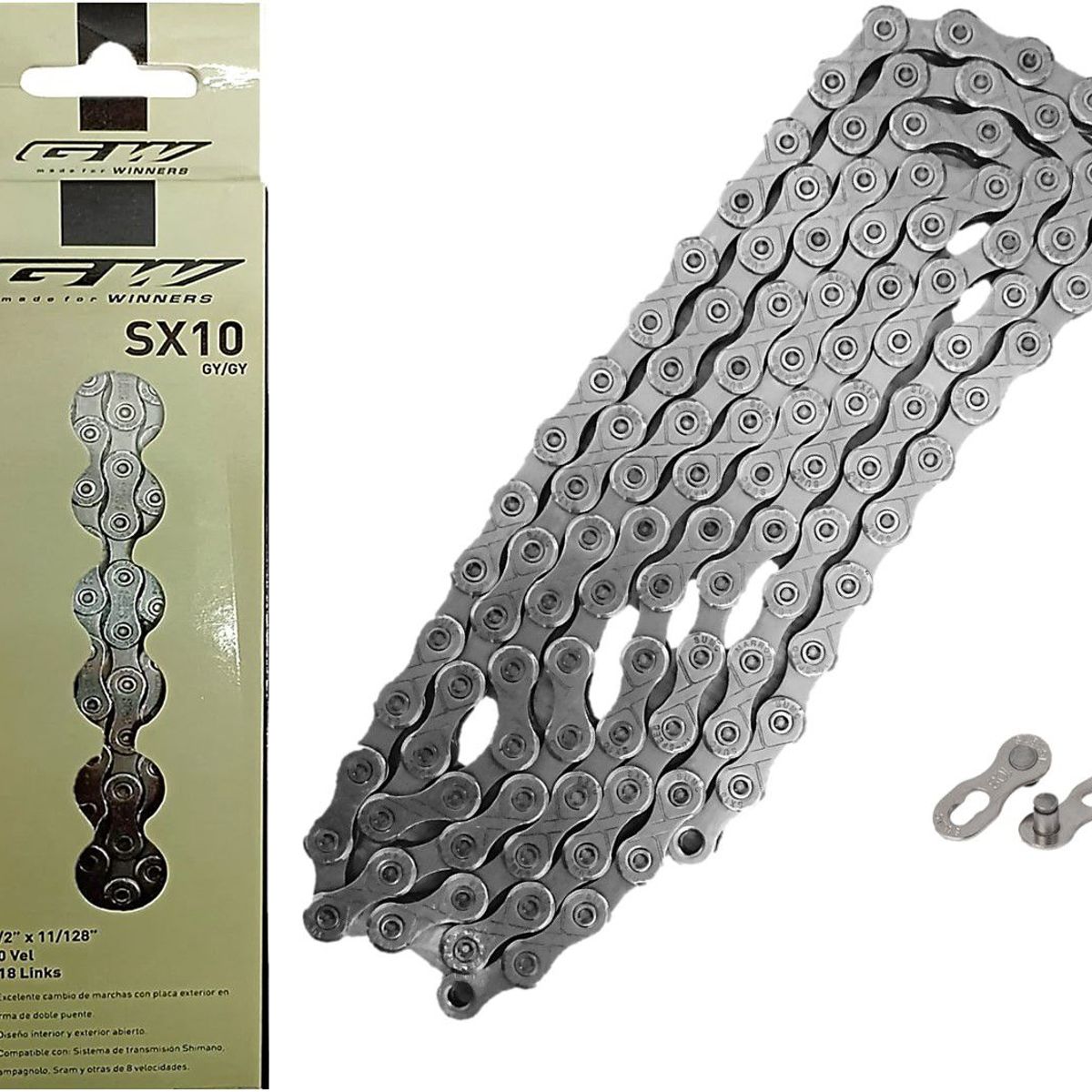 GW - Cadenilla Sx10 10v Bicicleta Gw Cadena Montaña Y Ruta