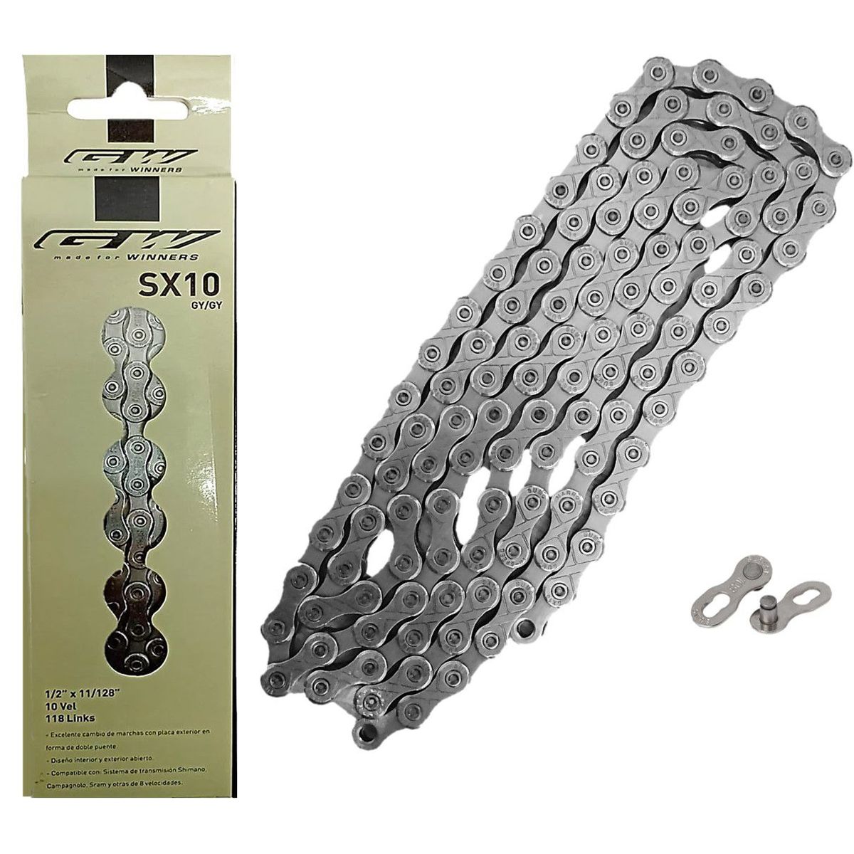 GW - Cadenilla Sx10 10v Bicicleta Gw Cadena Montaña Y Ruta