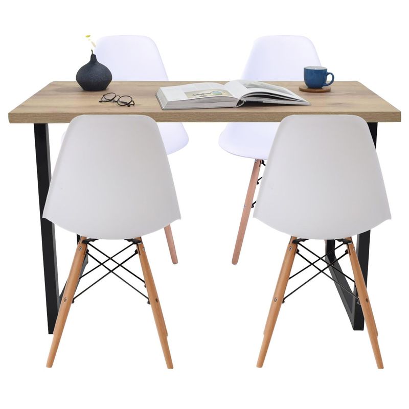 EKONOMODO COLOMBIA - Comedor industry + 4 sillas eames Blancas
