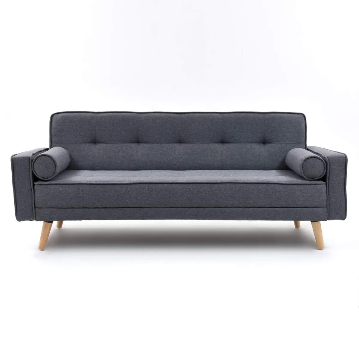 SOFA MARKET - SOFA CAMA EXTRA 3 PUESTOS TELA GRIS
