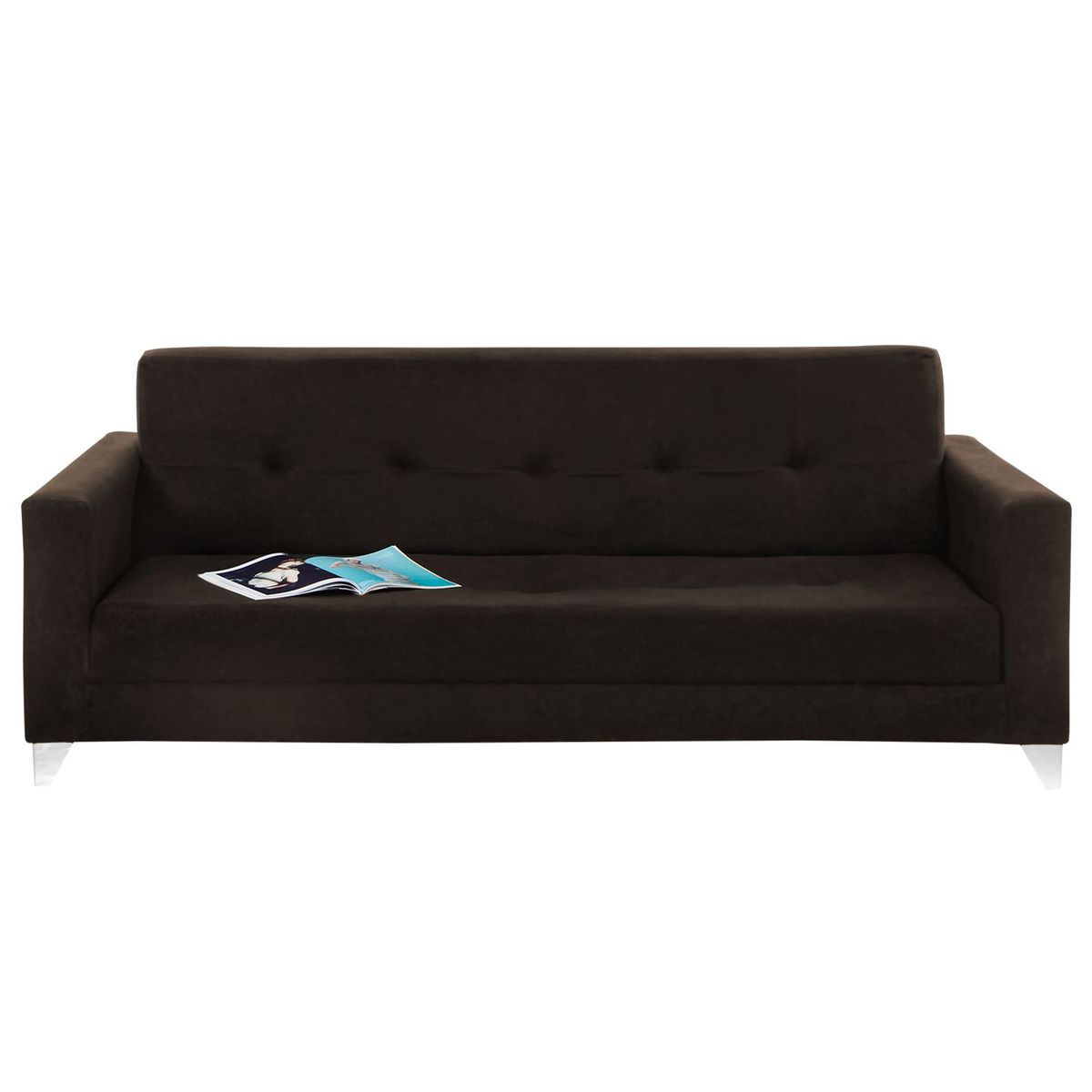 SOFA MARKET - Sofa Cama Duke 3 Puestos Tela Cafe