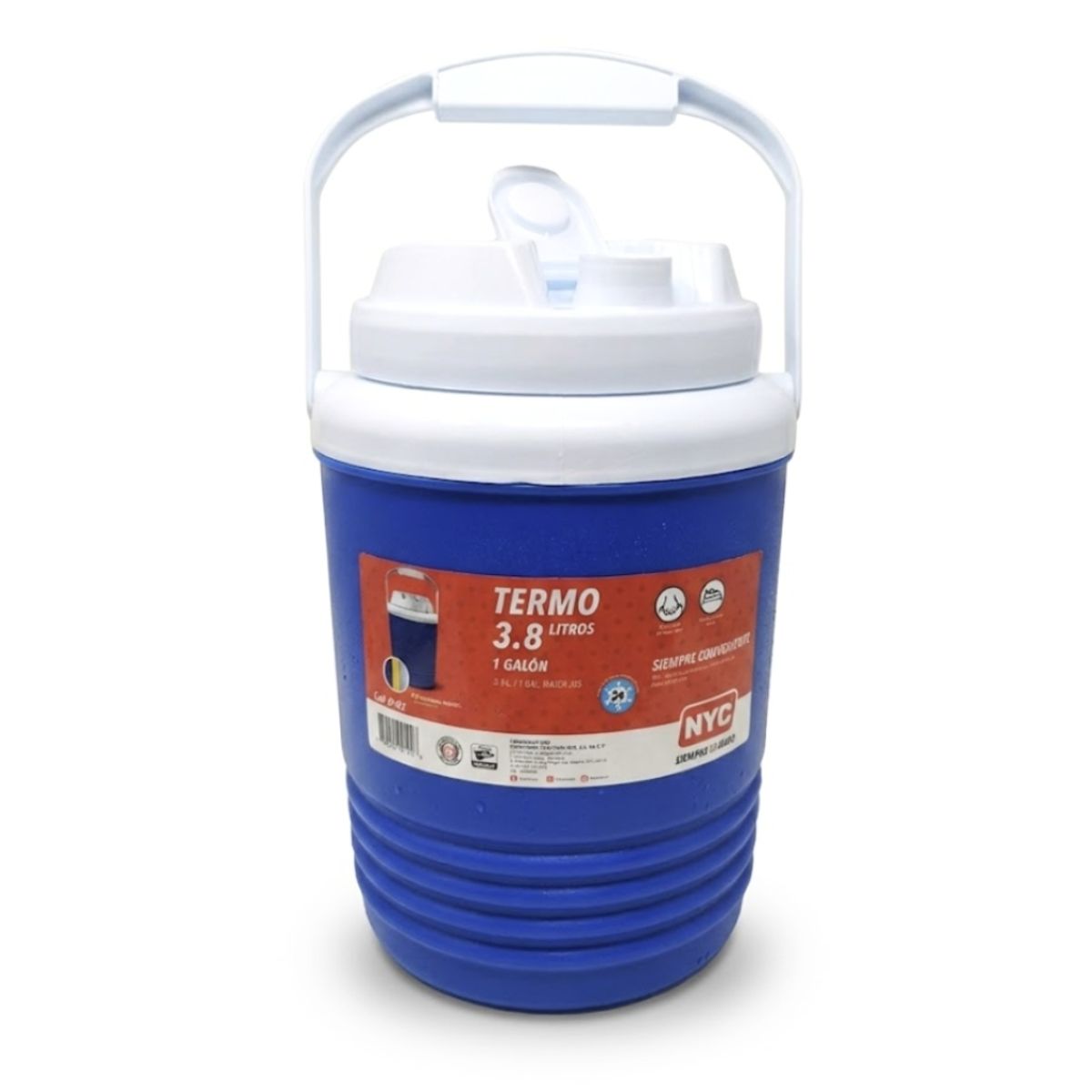 NYC - Termo Nyc 3,8 Litros 1 Galón, Thermo Hielero Insulado Camping