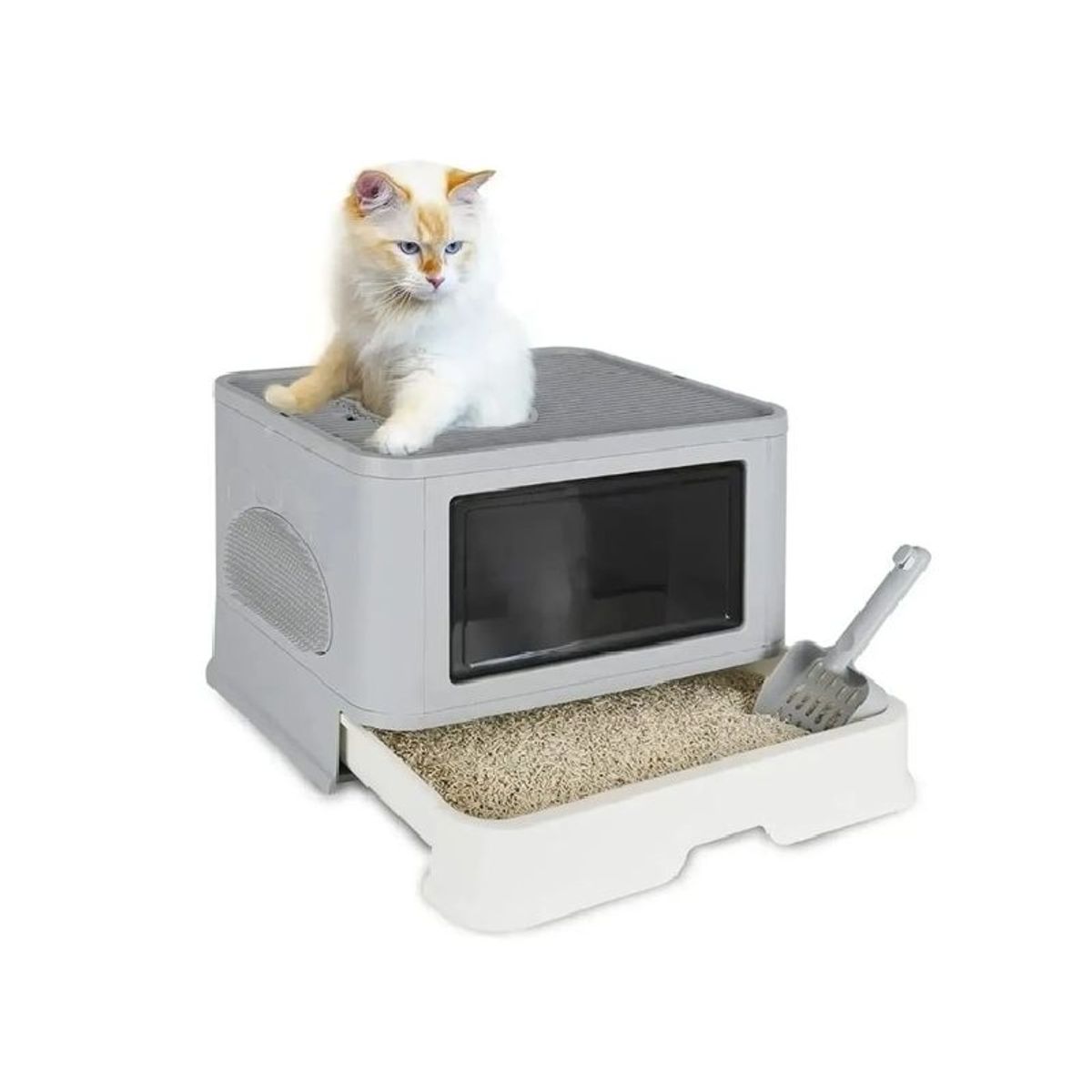 GENERICO - Arenero para gato con tapa plegable