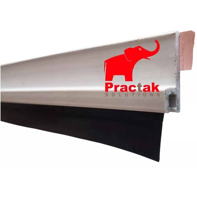 PRACTAK - Burlete Perfil Bajo De Puerta Rígido Adhesivo 97cm Practak Blanco