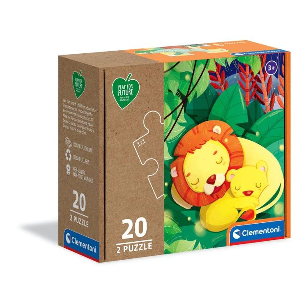 CLEMENTONI - Rompecabezas Progresivos Animales De La Selva