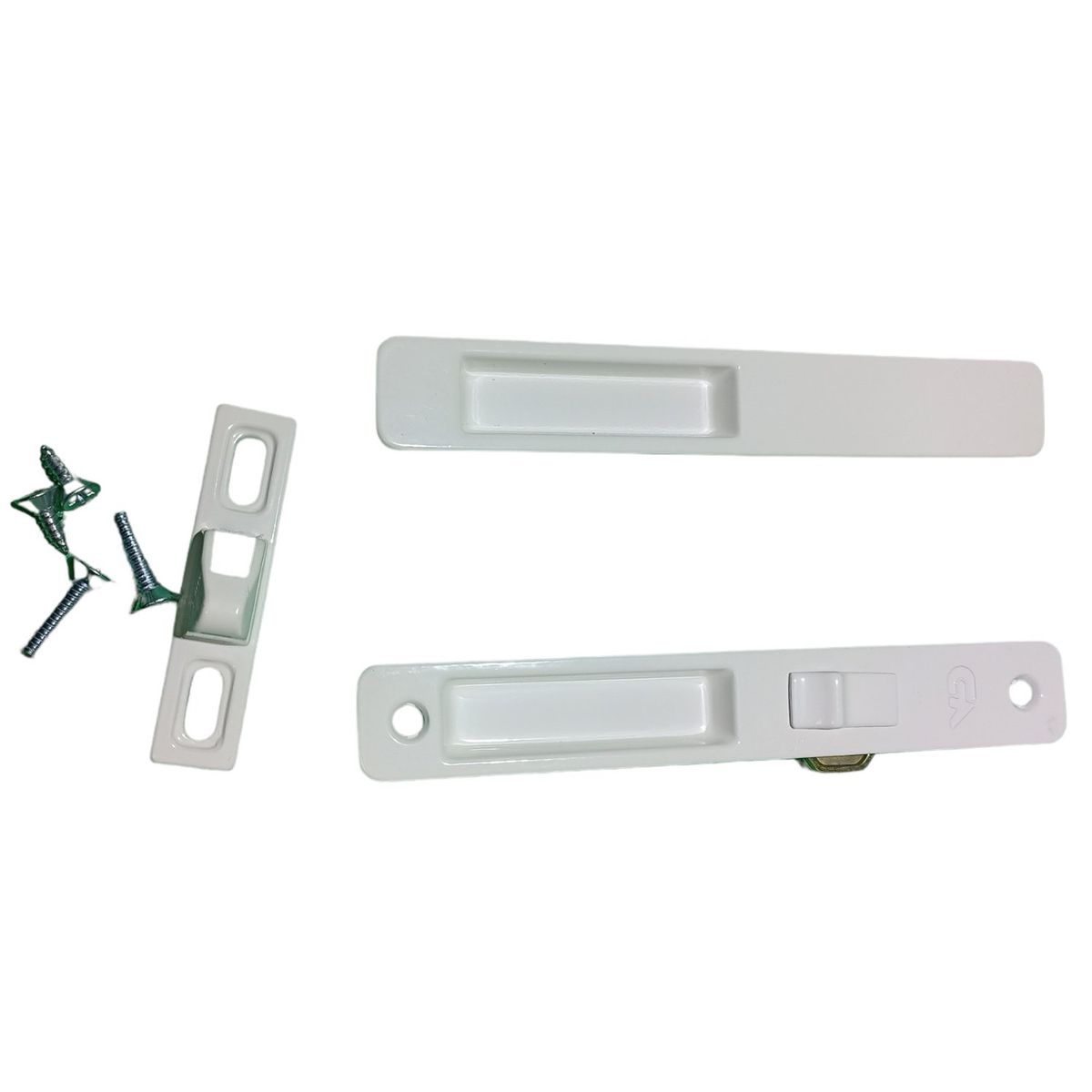GENERICO - Cerradura De Impacto Sencilla Doble Para Ventana Corrediza Blanco