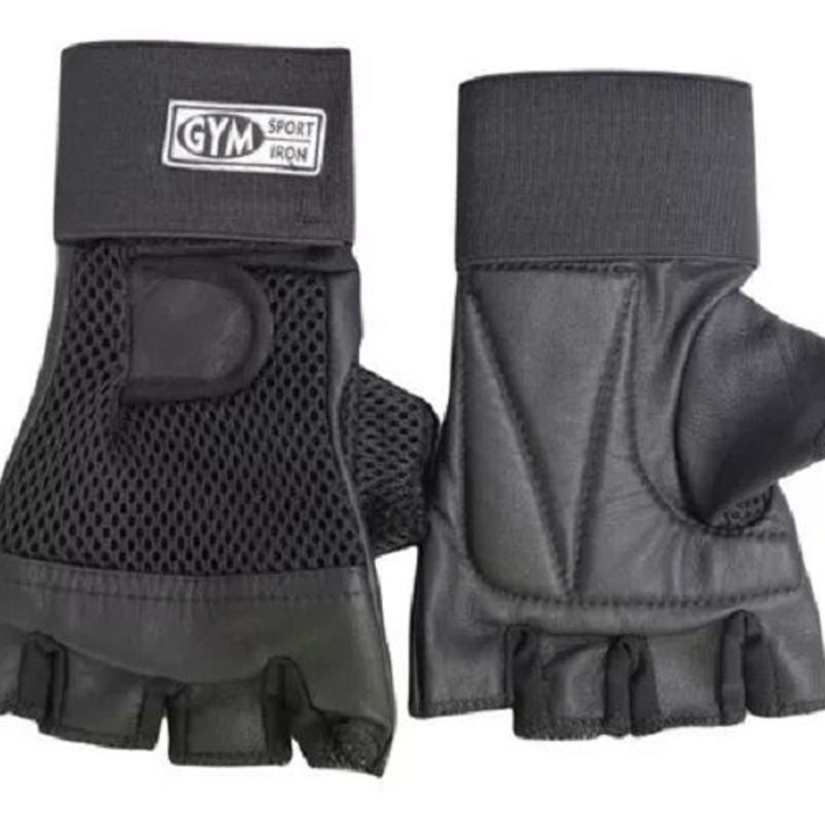 GENERICO - Guante Para Barras Gym Cuero -Tela Talla L