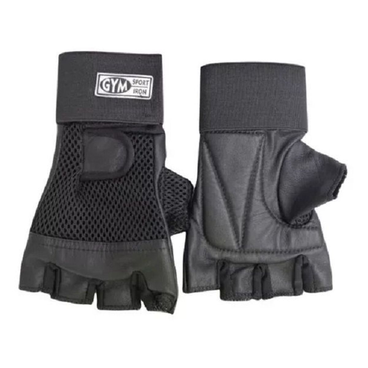 GENERICO - Guante Para Barras Gym Cuero -Tela Talla L