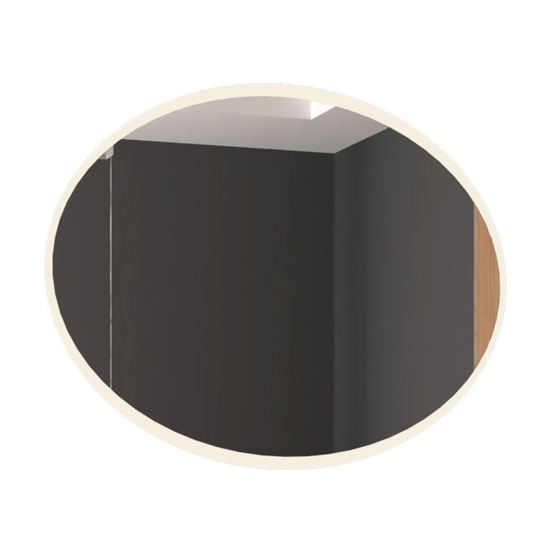 RTA DESIGN - Espejo Ovalado Horus Gris con Bordes En Sandblasting