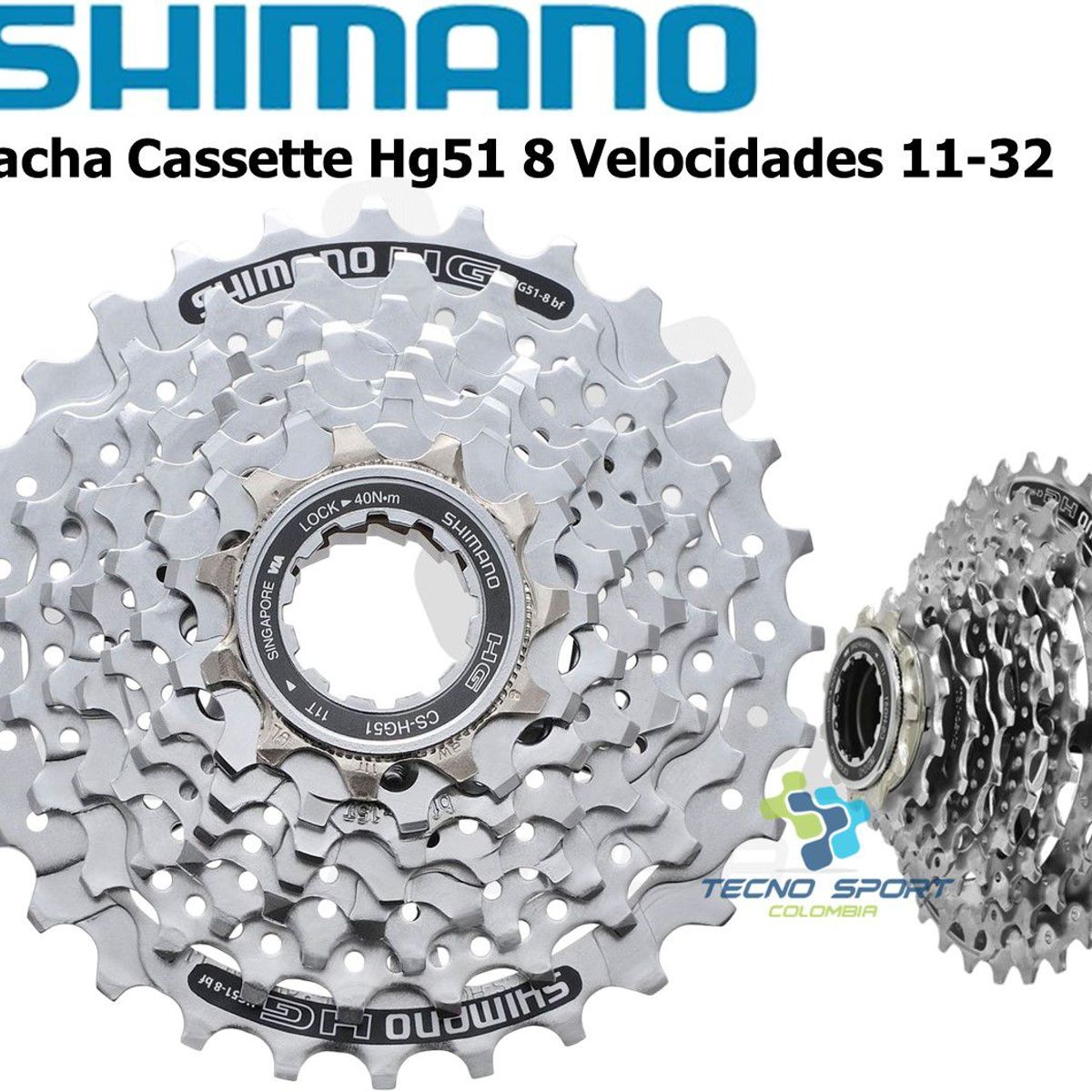 SHIMANO - Pacha + Cadenilla Bicicleta Shimano 8 Velocidades Ruta Mtb