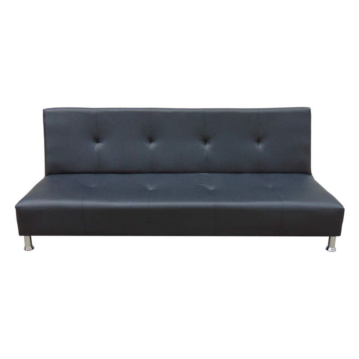 SOFA MARKET - Sofa Cama Tango 3 Puestos Ecocuero Negro