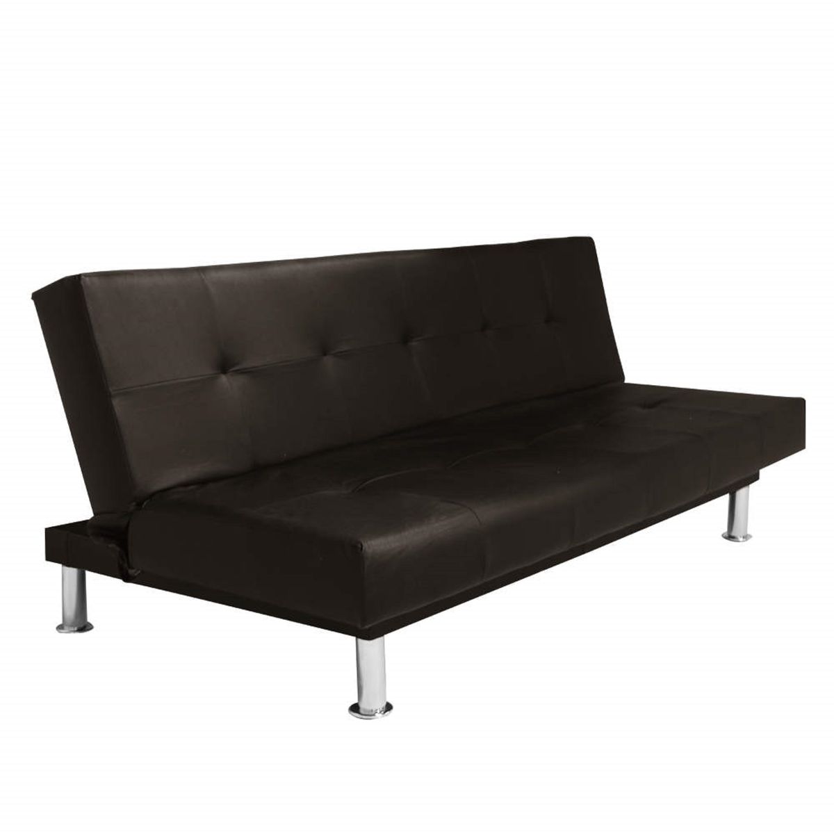 SOFA MARKET - Sofa Cama Basic 3 Puestos Ecocuero Cafe