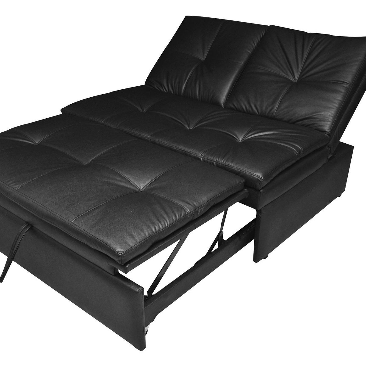 SOFA MARKET - Sofa Cama Cajon Gallery 2 Puestos Ecocuero Negro