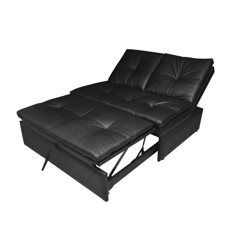 SOFA MARKET - Sofa Cama Cajon Gallery 2 Puestos Ecocuero Negro