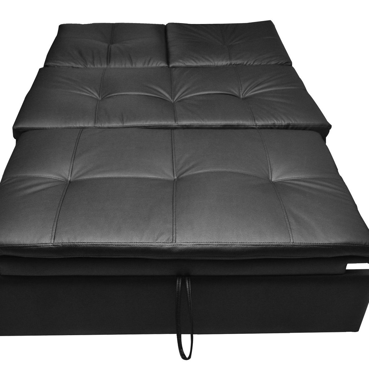 SOFA MARKET - Sofa Cama Cajon Gallery 2 Puestos Ecocuero Negro