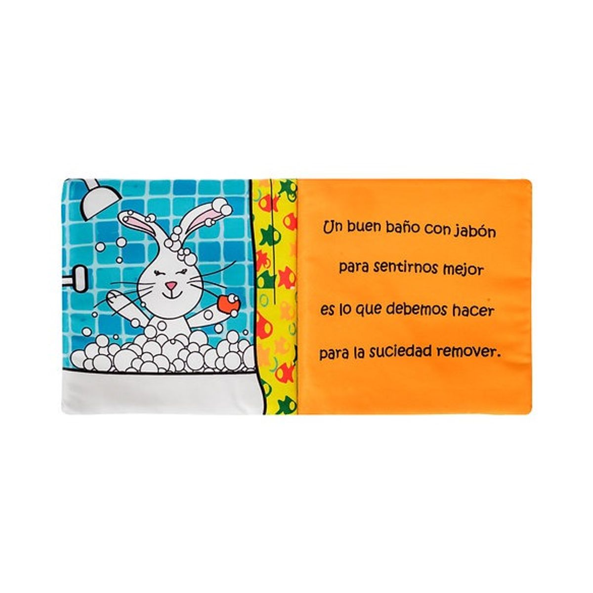 JUGANDO Y EDUCANDO - Libro De Tela Para Bebe Hora De Dormir Estimulación Sensoria