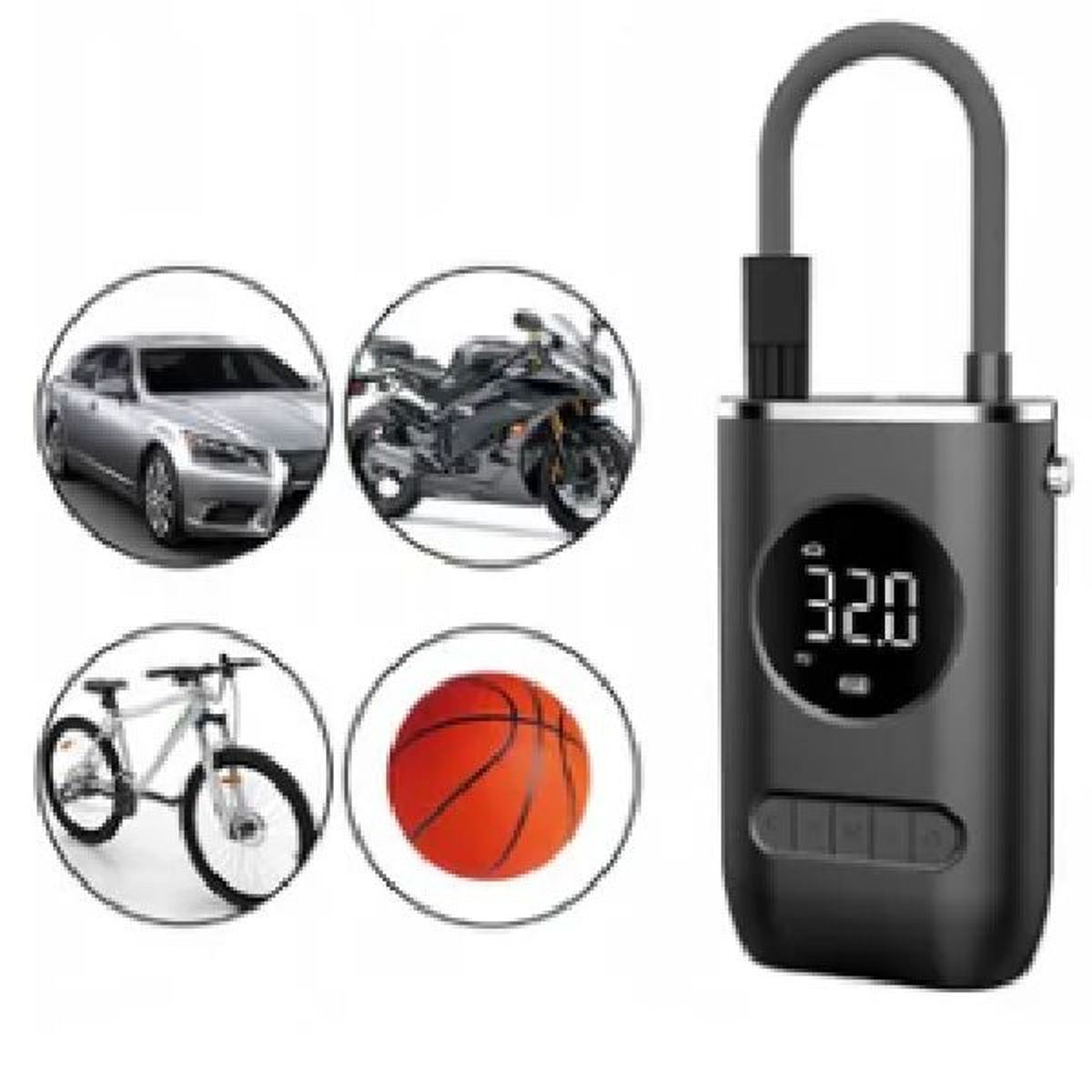 GENERICO - Compresor de llantas de carro bicicleta moto o balón