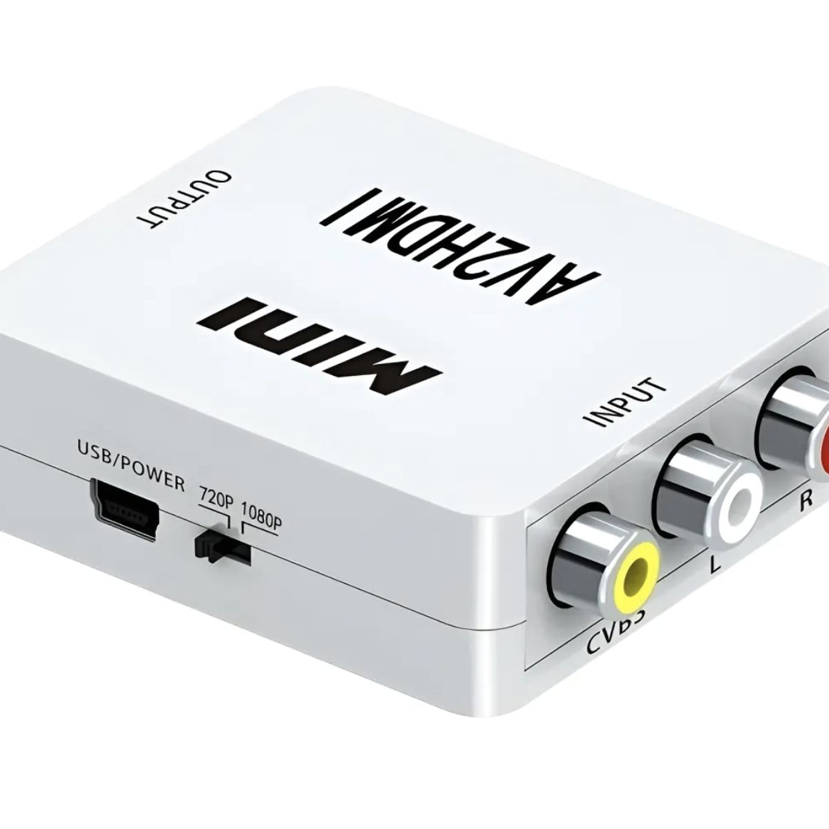 GENERICO - Adaptador Convertidor Rca A Hdmi Dvd Vhs Play2 Pantalla Hdmi