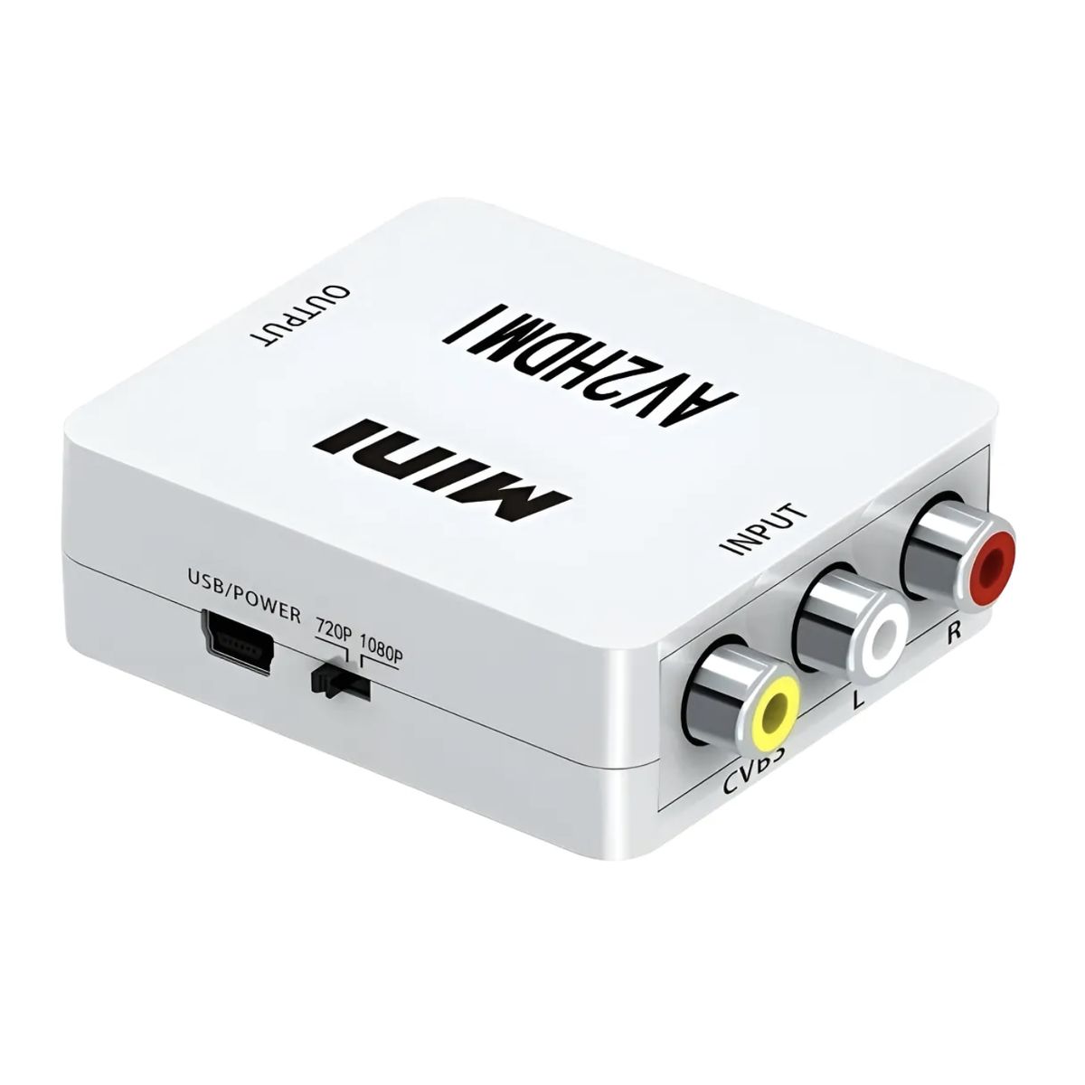 GENERICO - Adaptador Convertidor Rca A Hdmi Dvd Vhs Play2 Pantalla Hdmi