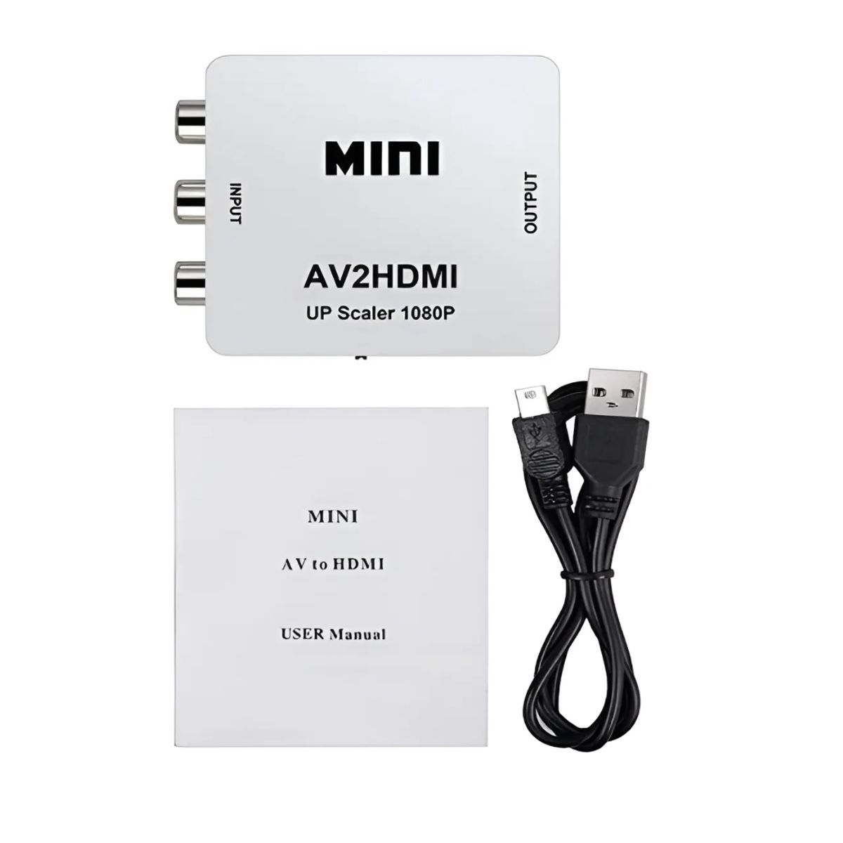 GENERICO - Adaptador Convertidor Rca A Hdmi Dvd Vhs Play2 Pantalla Hdmi