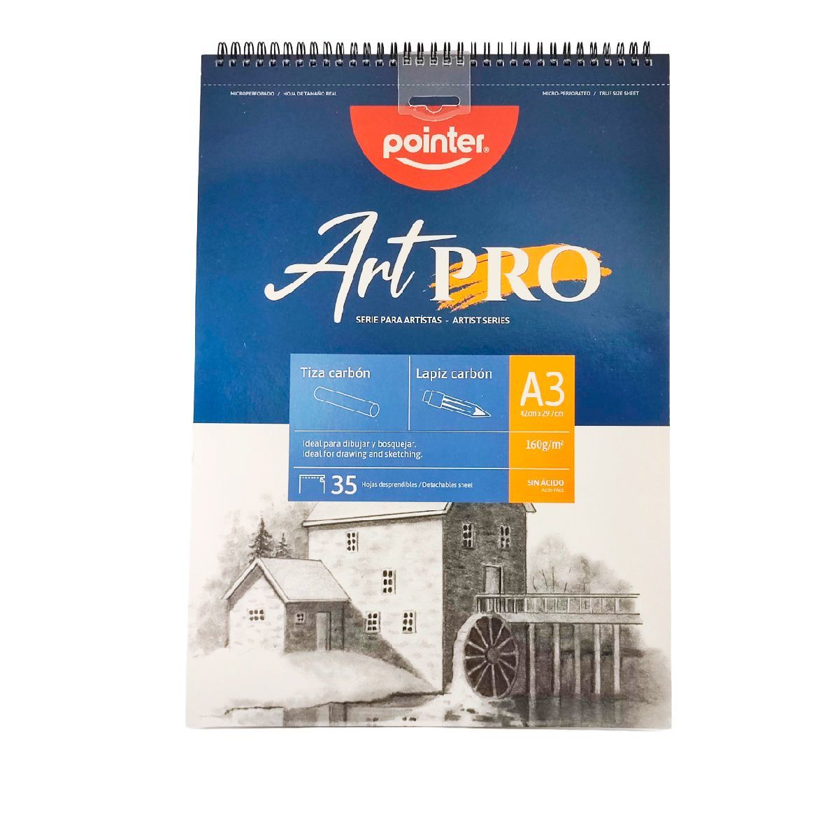 POINTER - Bitácora De Dibujo Pointer Tamaño A3 X 35 Hojas Sin Ácido