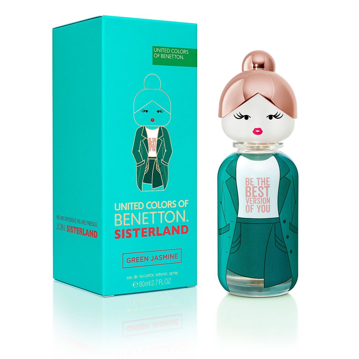 BENETTON - Perfume Mujer Benetton Sisterland Green Jasmine 80 ml Eau de toilette 