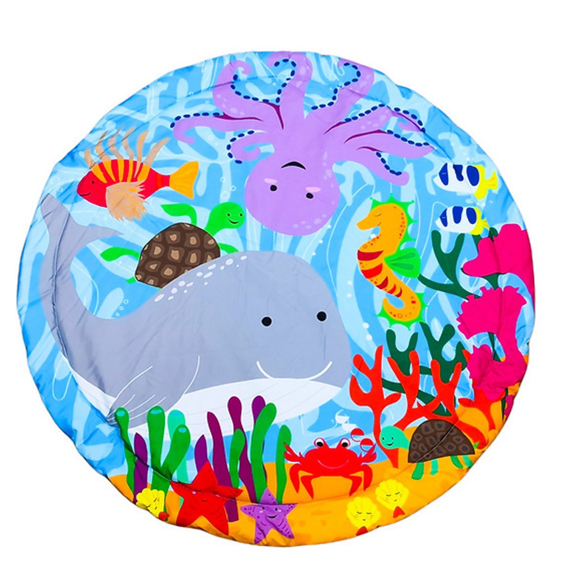 JUGANDO Y EDUCANDO - Tapete De Juego Para Bebe Animales El Mar Niños Sensorial