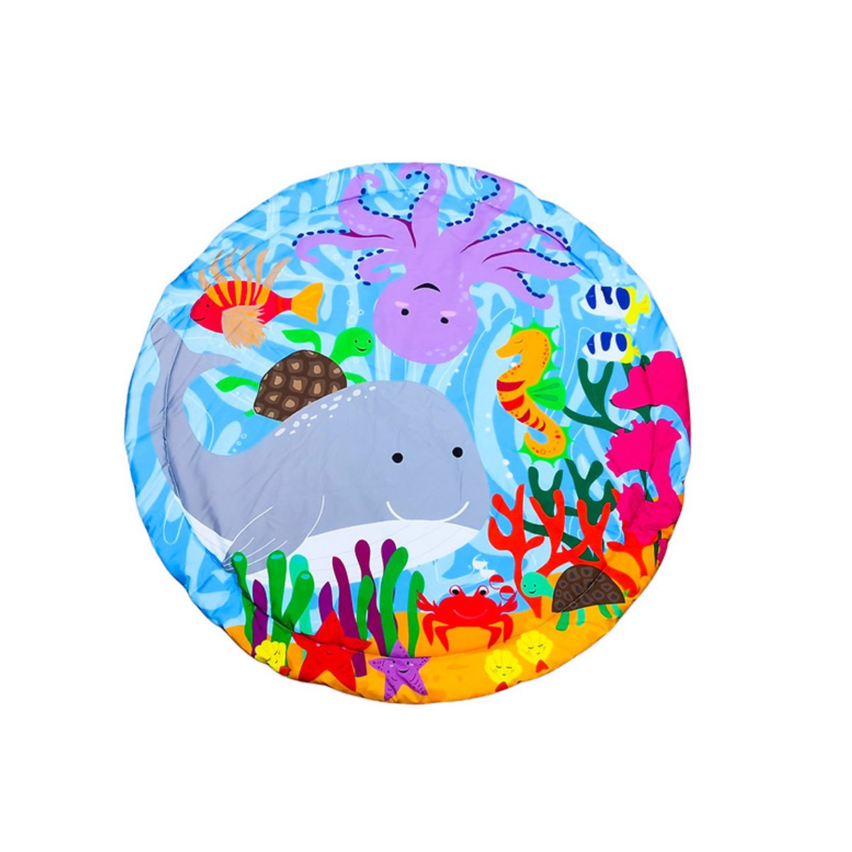 JUGANDO Y EDUCANDO - Tapete De Juego Para Bebe Animales El Mar Niños Sensorial