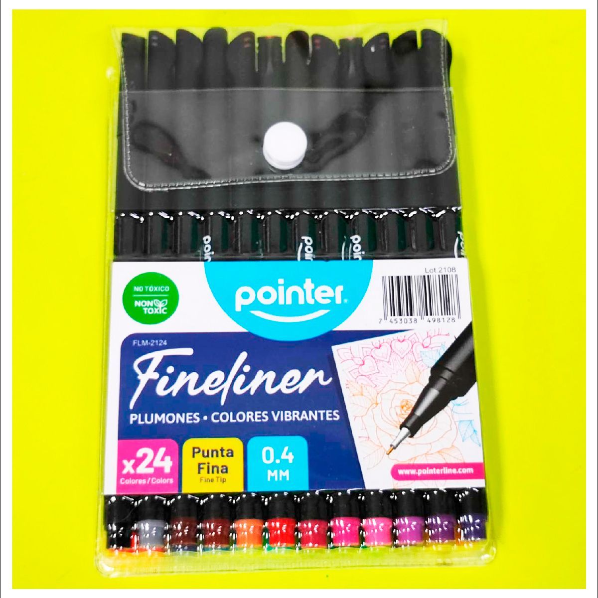 POINTER - Plumígrafo, Micropunta Pointer X 24 Colores Punta 0.4 Mm