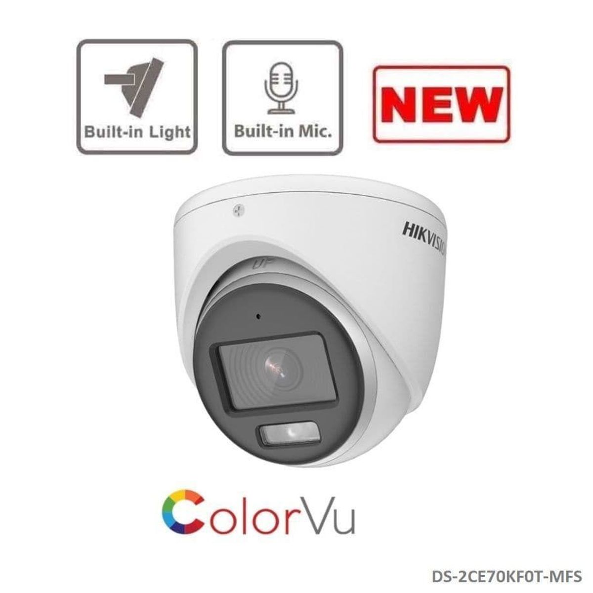 HIKVISION - CAMARA TURBO 3K COLORVU AUDIO TURRET EXIR LUZ.