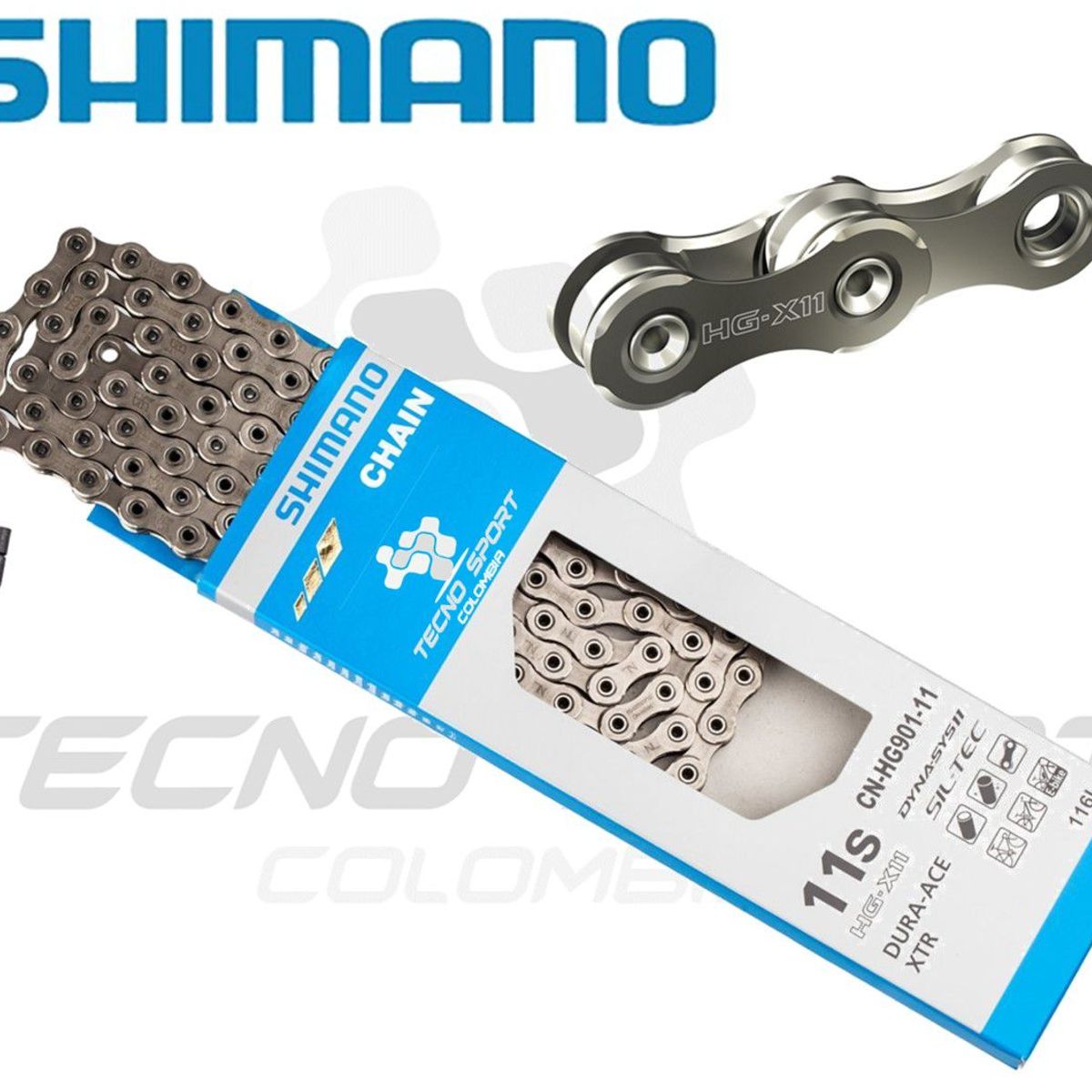 SHIMANO - Cadenilla Bicicleta Shimano Xtr Dura Ace Hg901 11 V Cadena