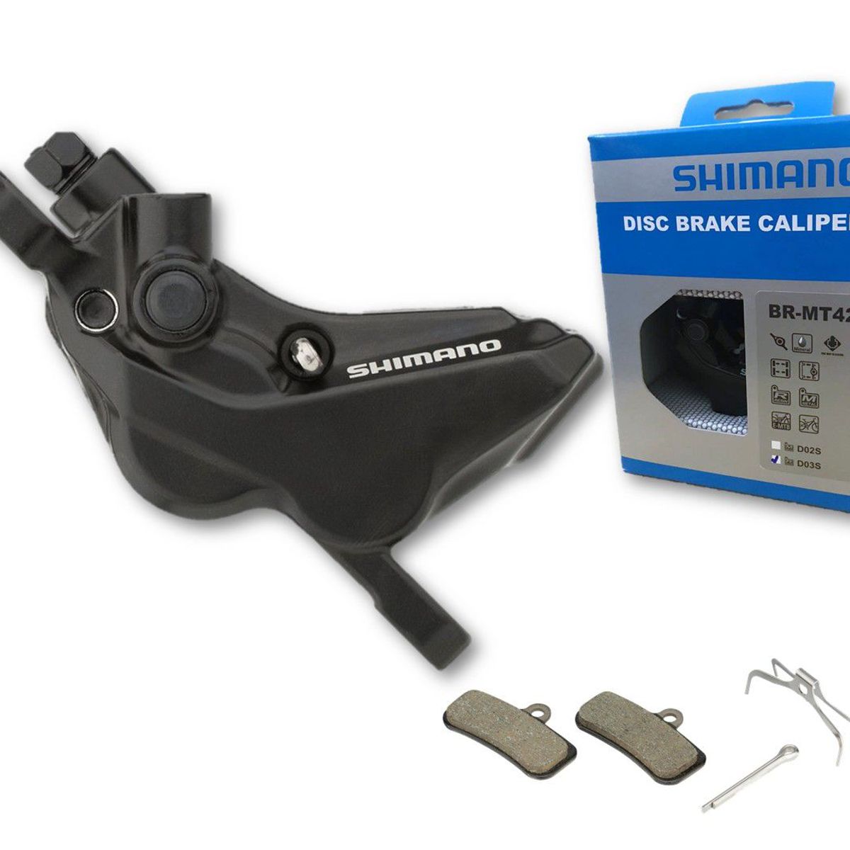 SHIMANO - Mordaza Shimano Mt420 Freno Hidráulico Bicicleta 4 Pistones
