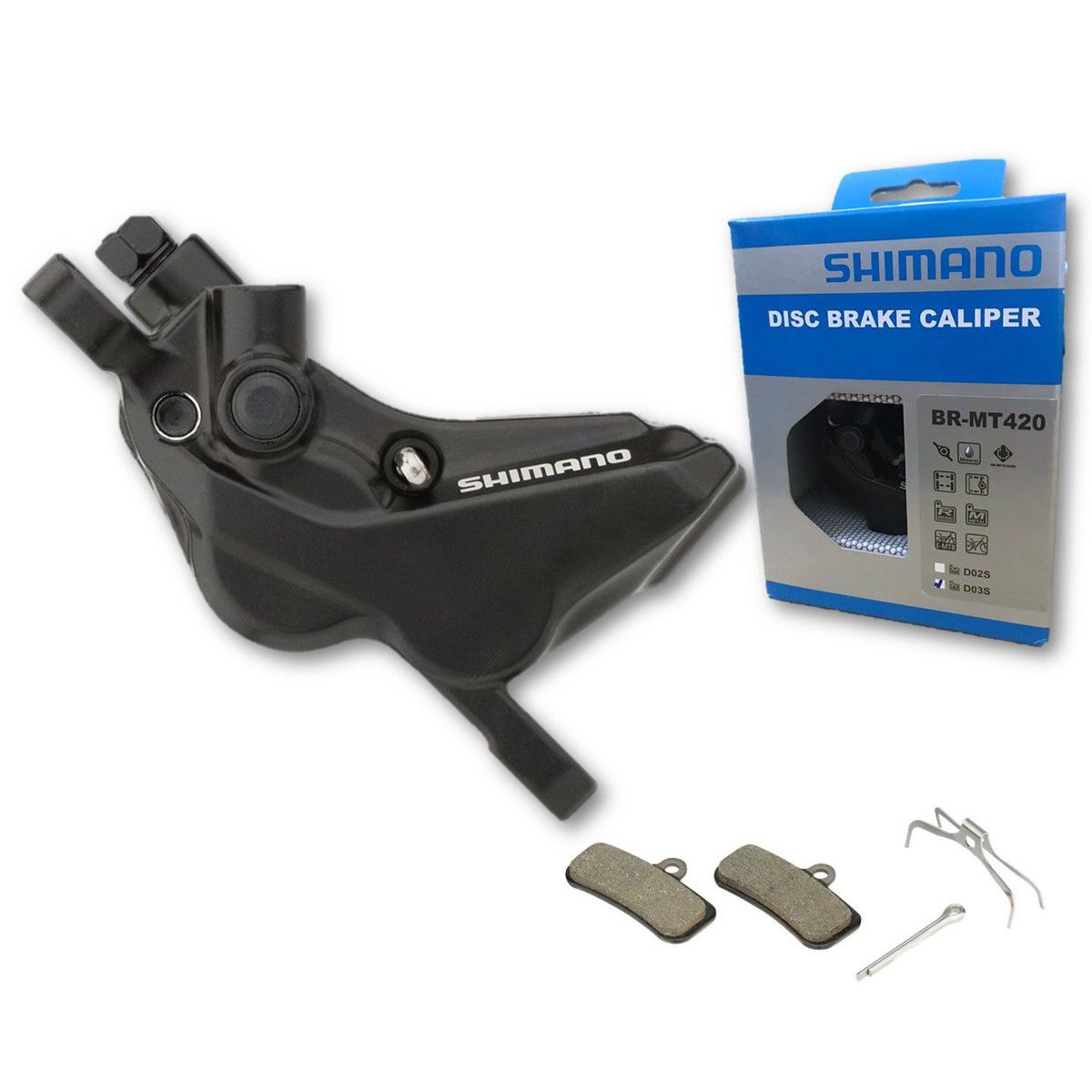 SHIMANO - Mordaza Shimano Mt420 Freno Hidráulico Bicicleta 4 Pistones