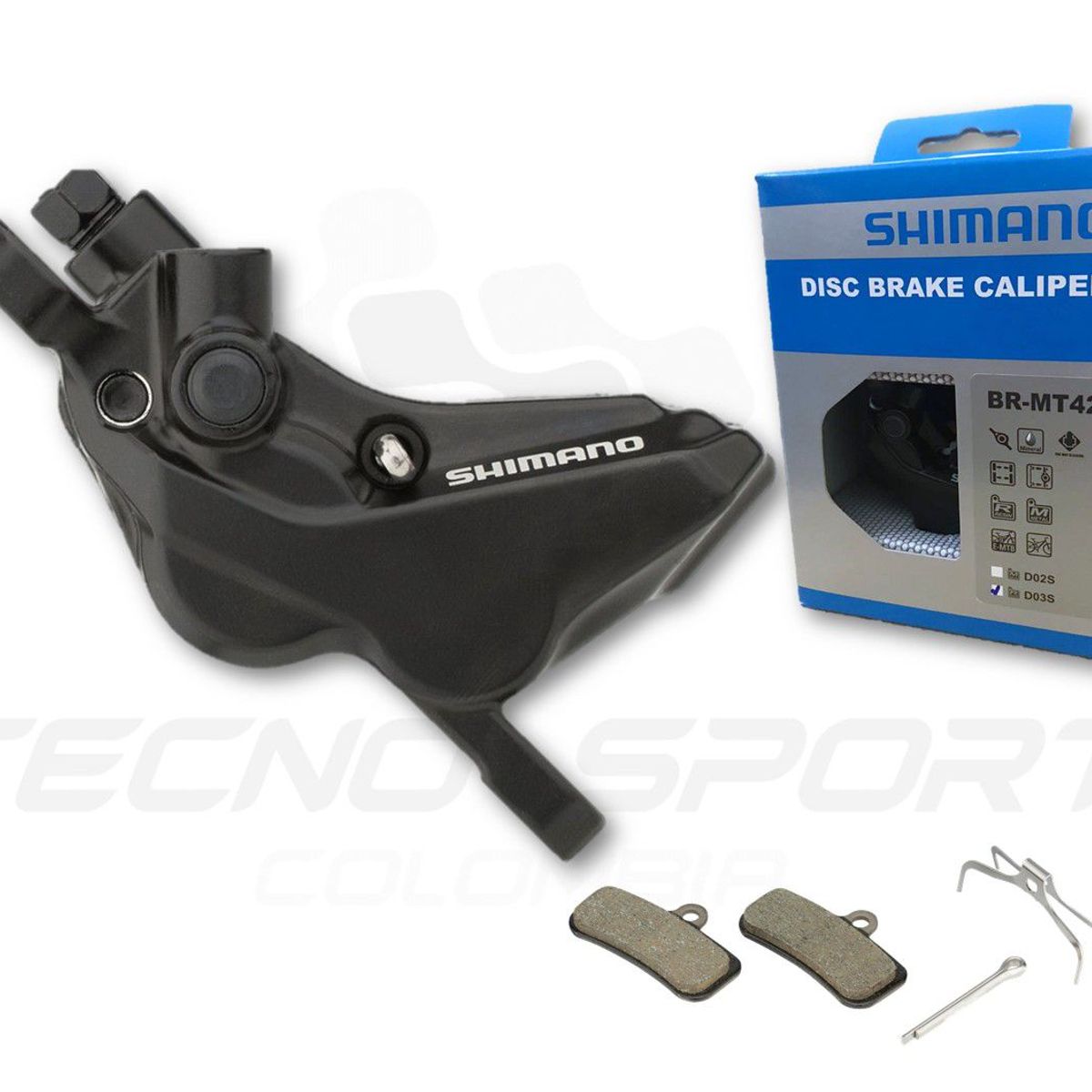 SHIMANO - Mordaza Shimano Mt420 Freno Hidráulico Bicicleta 4 Pistones