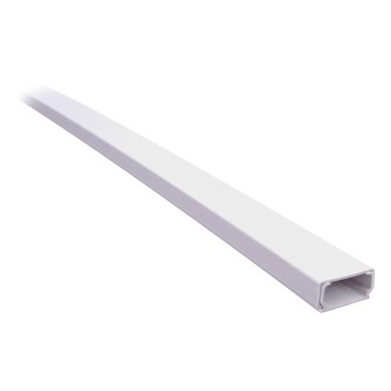 ZER - CANALETA PLASTICA BLANCA CON ADESIVO CINTA AZUL 13X8.