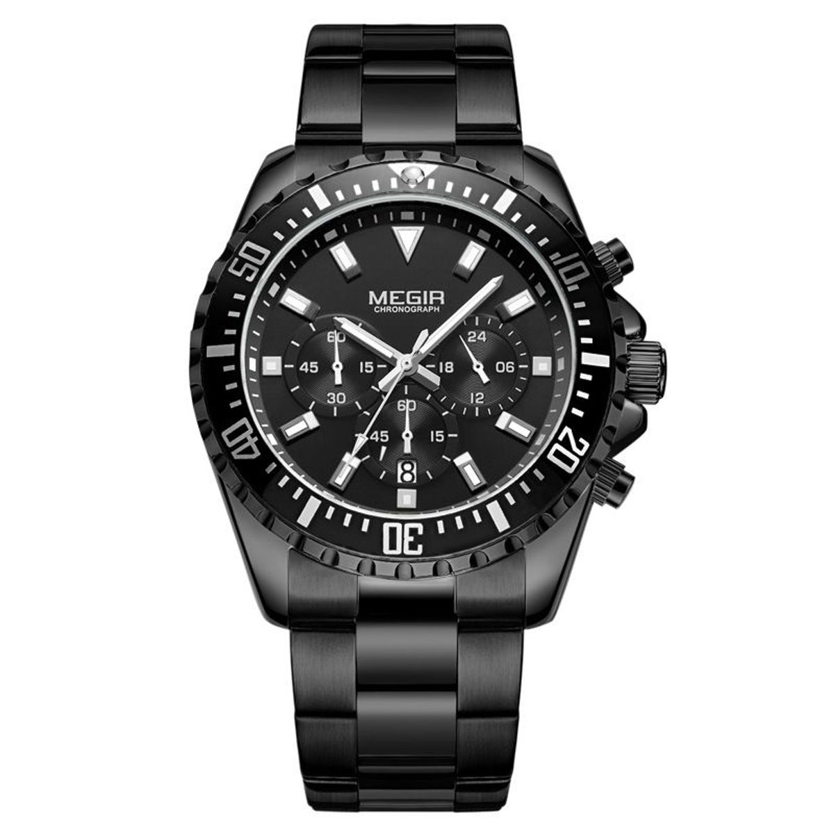 MEGIR - RELOJ HOMBRE MEGIR NEGRO ELEGANTE M2064