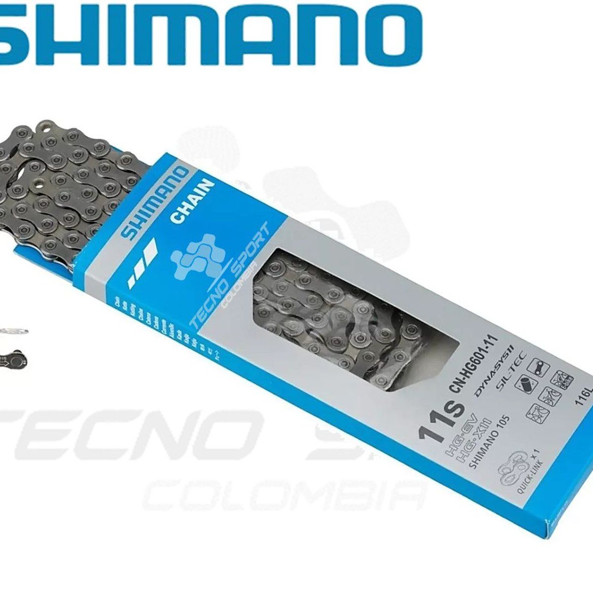 SHIMANO - Cadenilla Bicicleta Shimano Hg601 11 V Cadena Ruta O Montaña