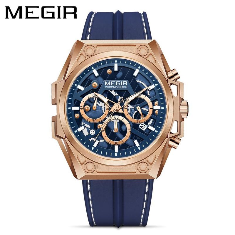 MEGIR - RELOJ HOMBRE MEGIR TRIPLE DORADO M4220G