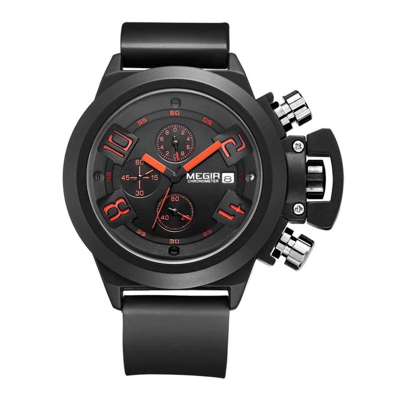 MEGIR - RELOJ HOMBRE MEGIR NEGRO ESTILO DINAMICO M2002G