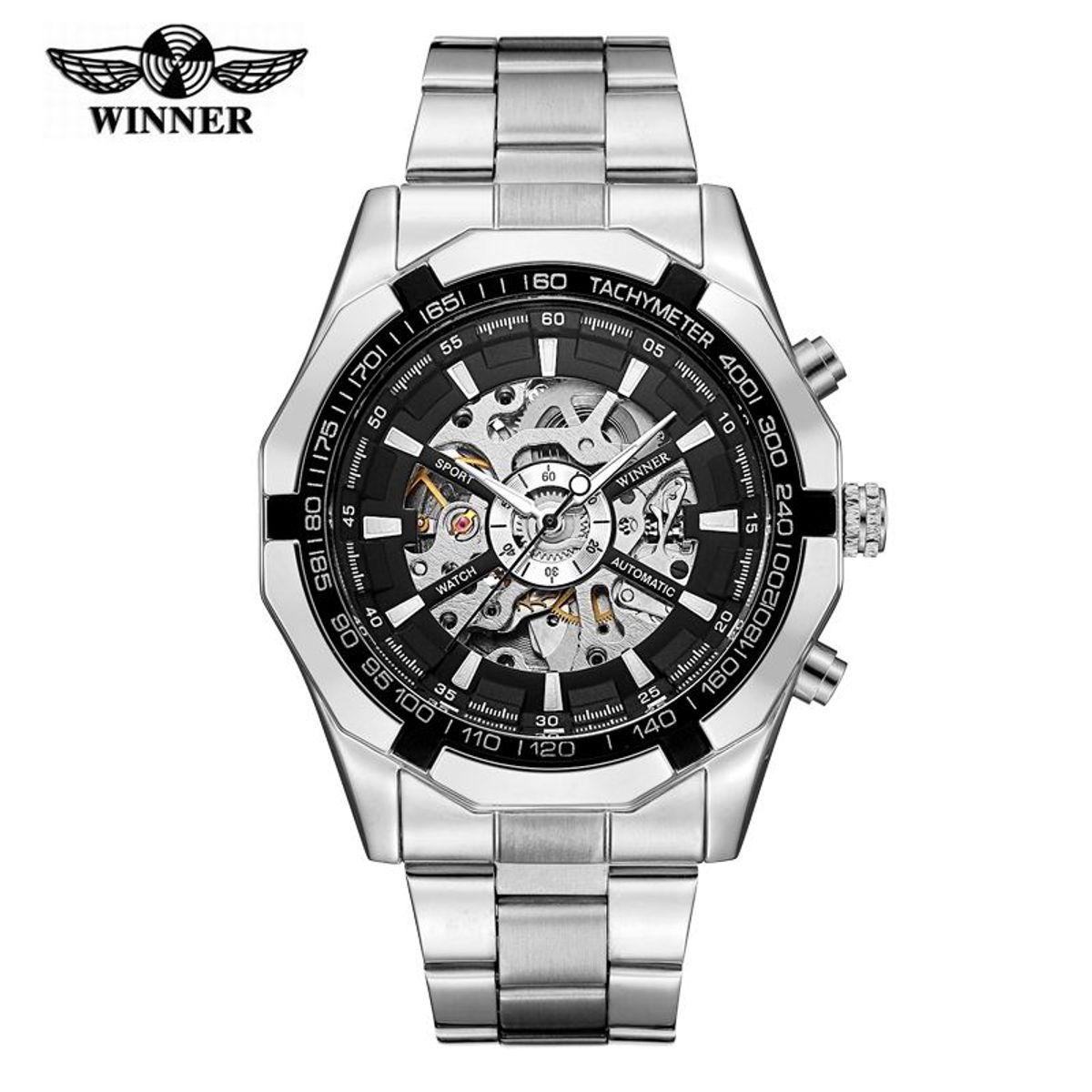 FORSINING - RELOJ FORSINING MECANICO AUTOMATICO PLATEADO