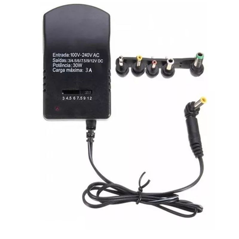 GENERICO - Adaptador De Corriente Universal 30 W Hasta 12 V 3 Amperios