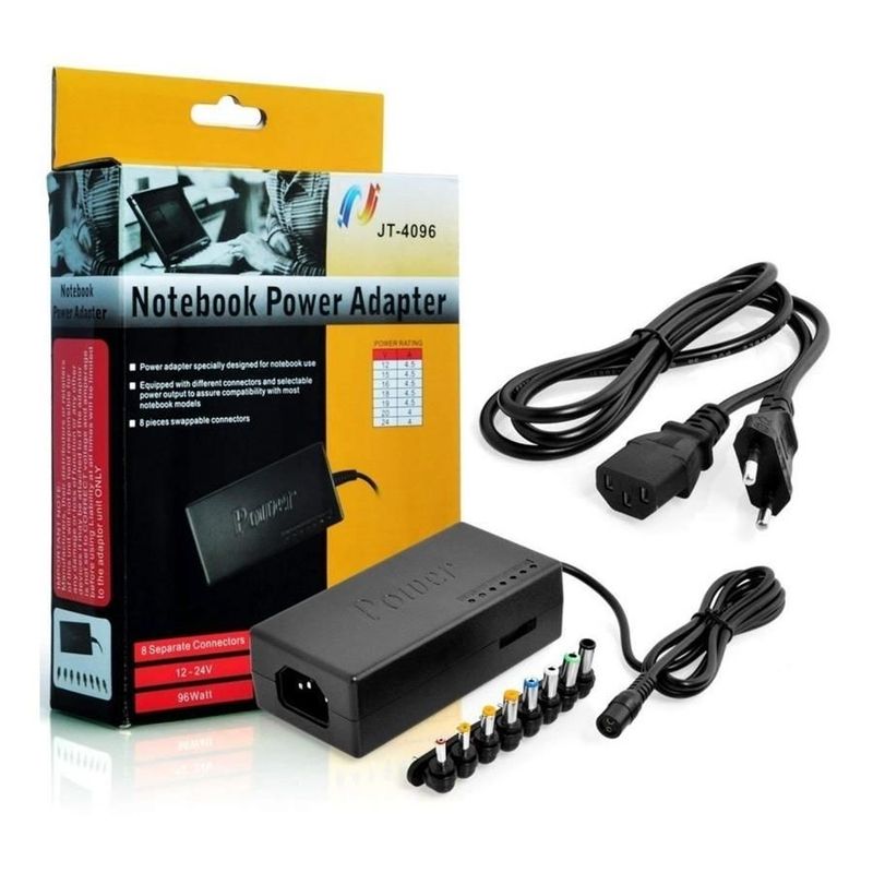 GENERICO - Adaptador Universal Para Notebook 96w Multiples Puntas
