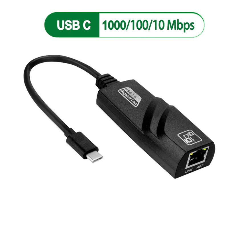 GENERICO - Adaptador De Usb Tipo C A A Rj45 Base 1000 Gigabit W10/linux