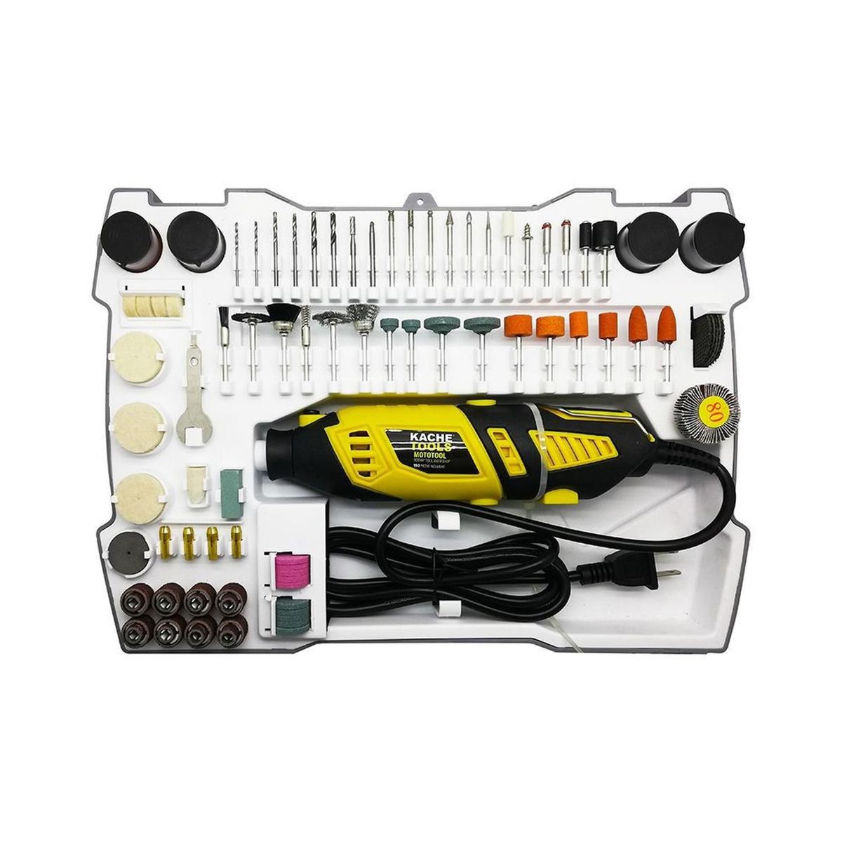 KACHETOOLS - Mototool 190 Piezas 8000 a 35000 Rpm KACHE TOOLS