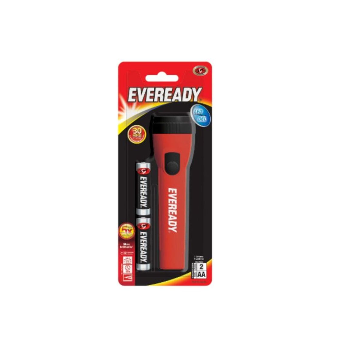 EVEREADY - Linterna Led Eveready Incluye 2 Pilas AA E300703700