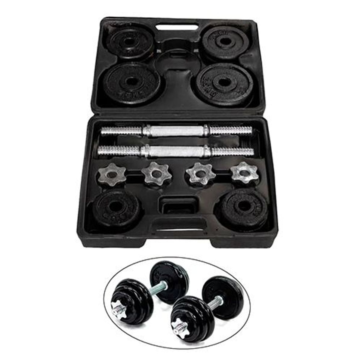 SPORT FITNESS - KIT MANCUERNAS 20KG SPORT FITNESS