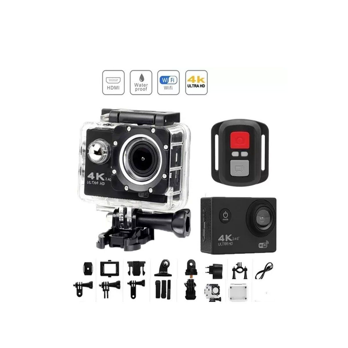 GENERICO - Cámara Deportiva Sumergible 4k  Control