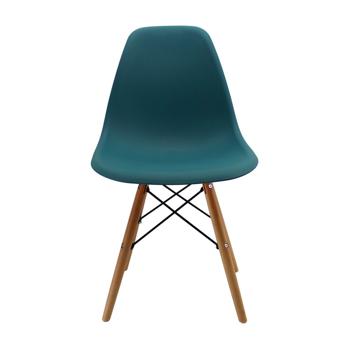 BOXBIT - Kit x 2 Sillas DKR Tipo Eames PREMIUM  Azul Petróleo